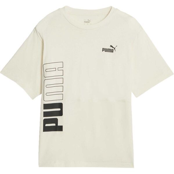 Puma Puma POWER LOGO LOVE COLOR BLOCK TEE Дамска тениска, бежово, размер