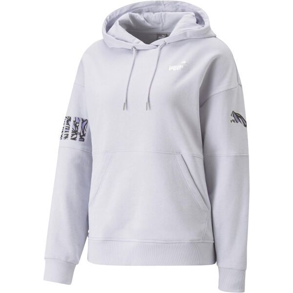 Puma Puma POWER NOVA SHINE COLOR BLOCK HOODIE Дамски суитшърт, лилаво, размер