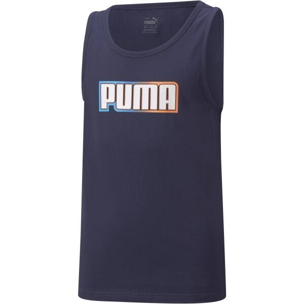 Puma Puma ALPHA SLEEVELESS TEE Детска спортна тениска, тъмносин, размер 140