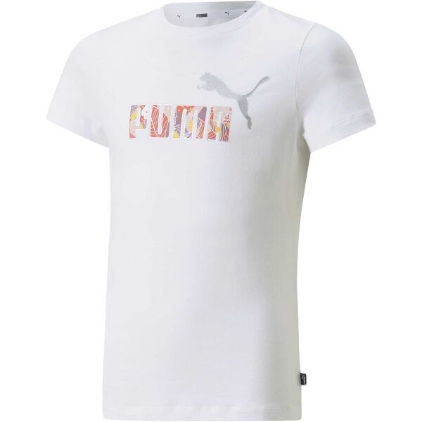 Puma Puma ESS+BLOOM LOGO TEE G Тениска за момичета, бяло, размер 128