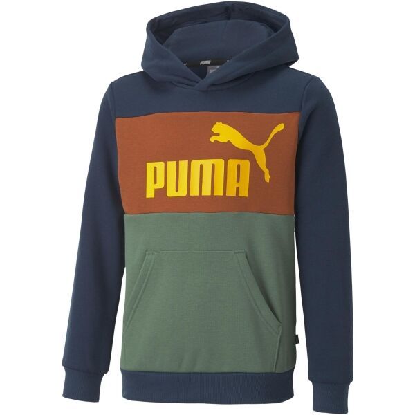 Puma Puma ESS+COLORBLOCK HOODIE FL B Детски суитшърт, тъмносин, размер 140