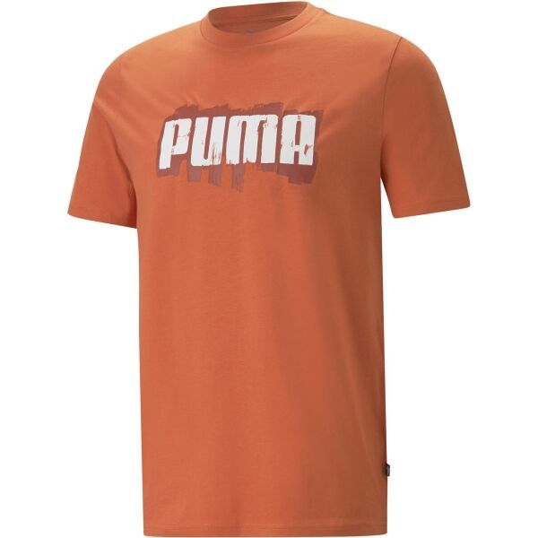 Puma Puma GRAPHICS PUMA WORDING TEE Мъжка тениска, оранжево, размер S