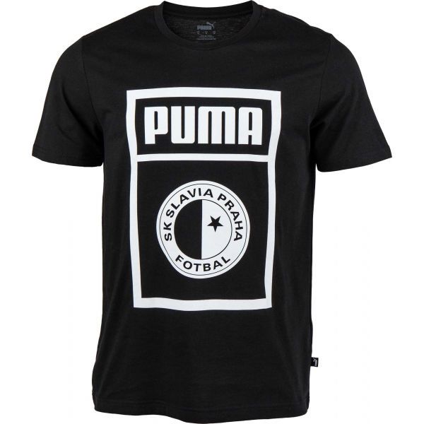 Puma Puma SLAVIA PRAGUE GRAPHIC TEE Мъжка тениска, черно, размер S