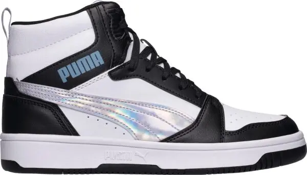 Puma Puma REBOUND V6 MID SPACE BELLE JR Детски кецове до глезена, бяло, размер 38