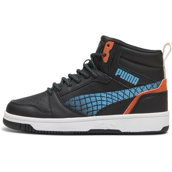 Puma Puma REBOUND V6 MID TECHIE BUDDY JR Детски обувки за свободното време, черно, размер 35.5