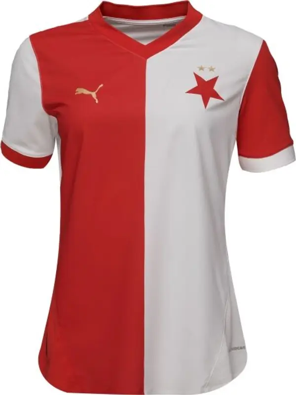 Puma Puma SK SLAVIA INTL HOME JERSEY PROMO W SPONSOR Дамска футболна тениска, червено, размер