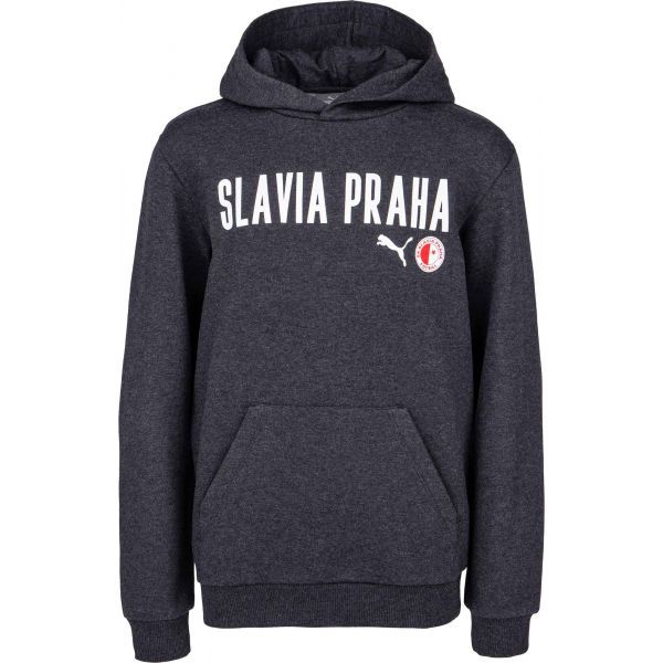 Puma Puma Slavia Prague Graphic Hoody Jr DGRY Суитшърт за момчета, тъмносиво, размер