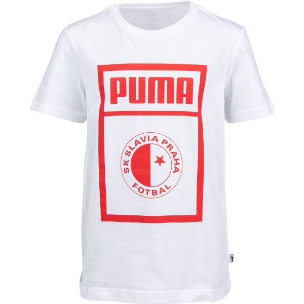 Puma Puma SLAVIA PRAGUE GRAPHIC TEE JR Юношеска  тениска, бяло, размер
