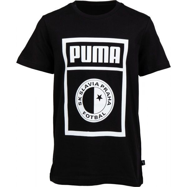 Puma Puma SLAVIA PRAGUE GRAPHIC TEE JR Юношеска  тениска, черно, размер