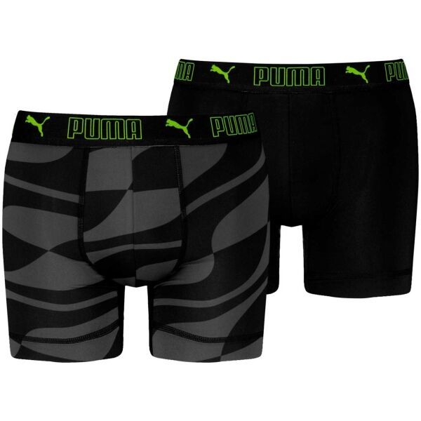 Puma Puma SPORT MICROFIBER PRINT BOXER 2P Мъжки боксерки, черно, размер