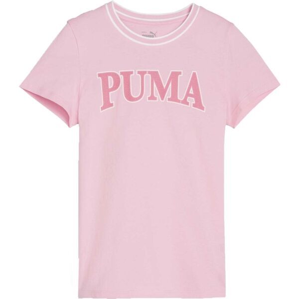 Puma Puma SQUAD TEE G Тениска за момичета, розово, размер