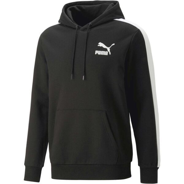 Puma Puma T7 ICONIC HOODIE TR Мъжки суитшърт, черно, размер