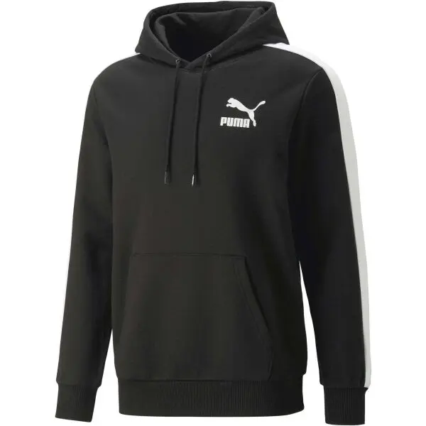 Puma Puma T7 ICONIC HOODIE TR Мъжки суитшърт, черно, размер