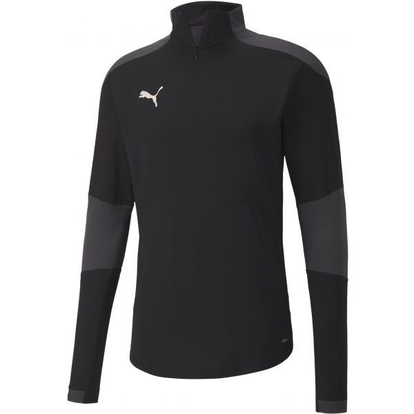 Puma Puma TEAM FINAL 21 TRAINING 14 ZIP TOP Мъжка тениска за трениране, черно, размер