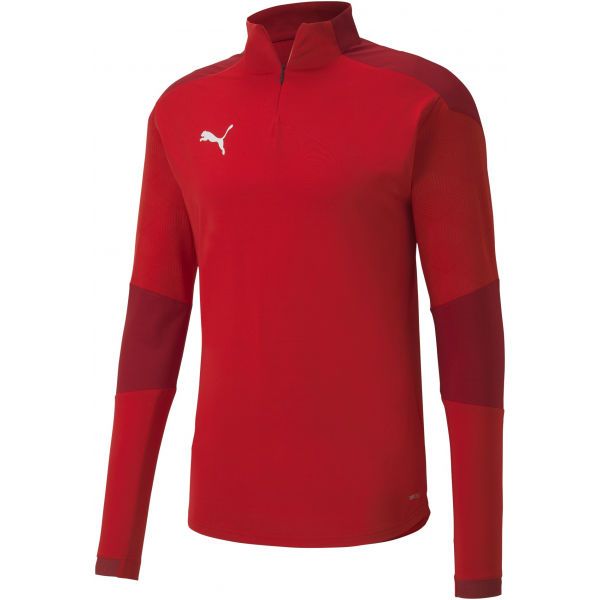 Puma Puma TEAM FINAL 21 TRAINING 14 ZIP TOP Мъжка тениска за трениране, червено, размер