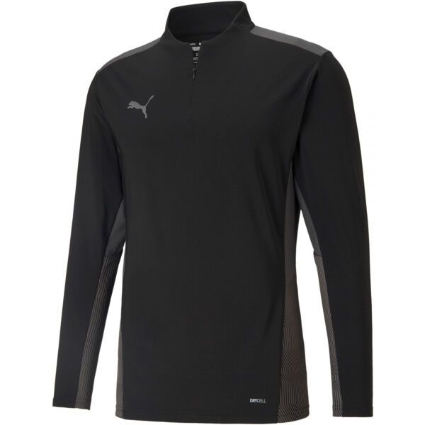Puma Puma TEAMCUP 1/4 ZIP TOP Мъжки спортен суитшърт, черно, размер