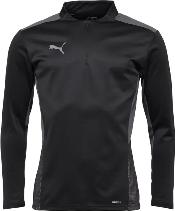 Puma Puma TEAMCUP 1/4 ZIP TOP Мъжки спортен суитшърт, черно, размер