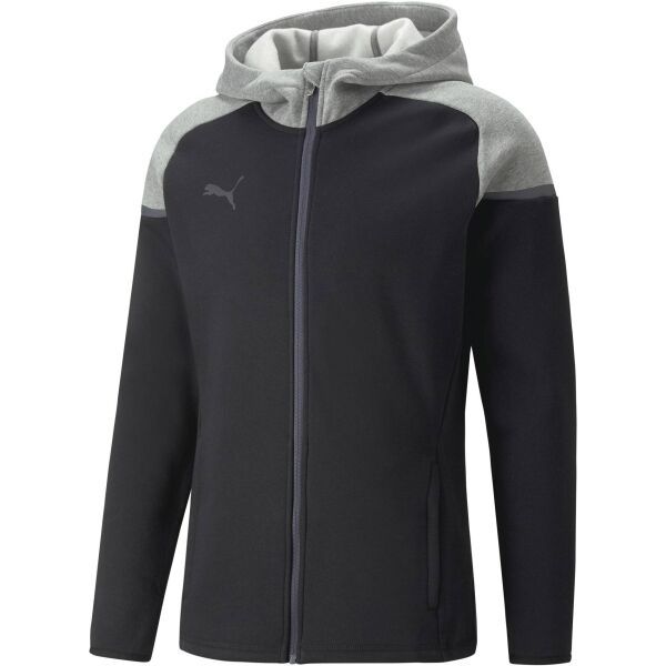 Puma Puma TEAMCUP CASUALS HOODED JACKET Мъжко спортно яке, черно, размер