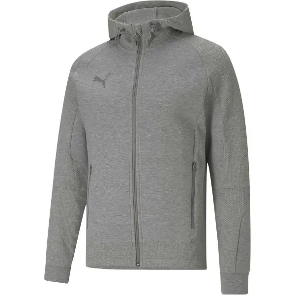 Puma Puma TEAMCUP CASUALS HOODED JACKET Мъжко спортно яке, сиво, размер