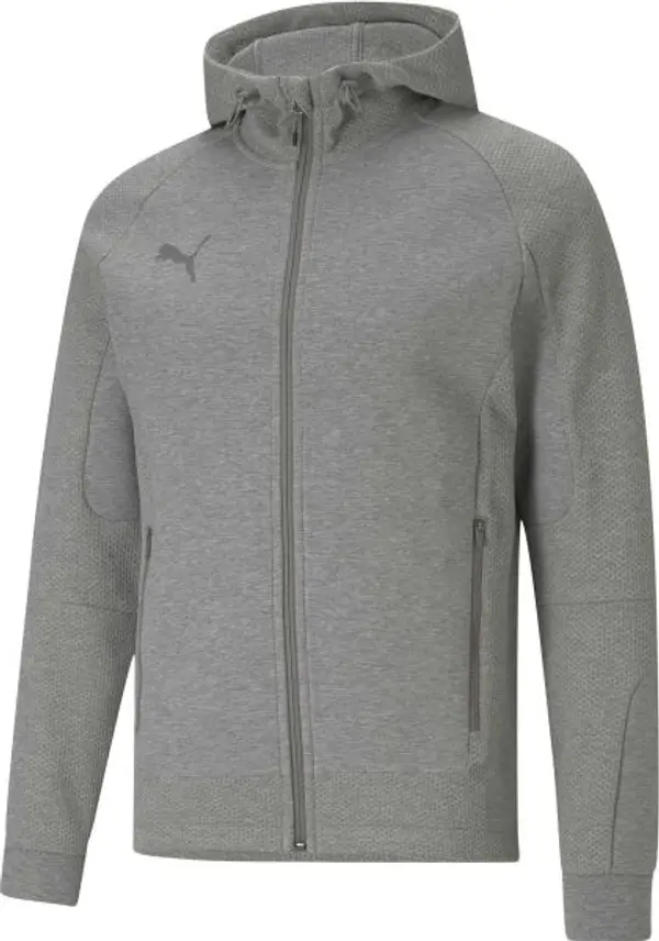 Puma Puma TEAMCUP CASUALS HOODED JACKET Мъжко спортно яке, сиво, размер
