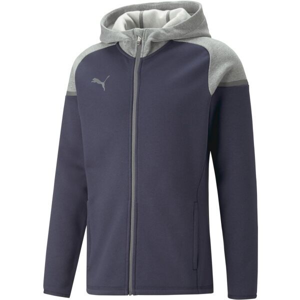Puma Puma TEAMCUP CASUALS HOODED JACKET Мъжко спортно яке, тъмносин, размер