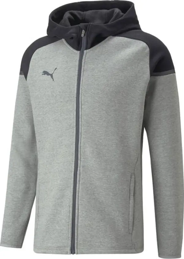 Puma Puma TEAMCUP CASUALS HOODED JACKET Мъжко спортно яке, тъмносиво, размер