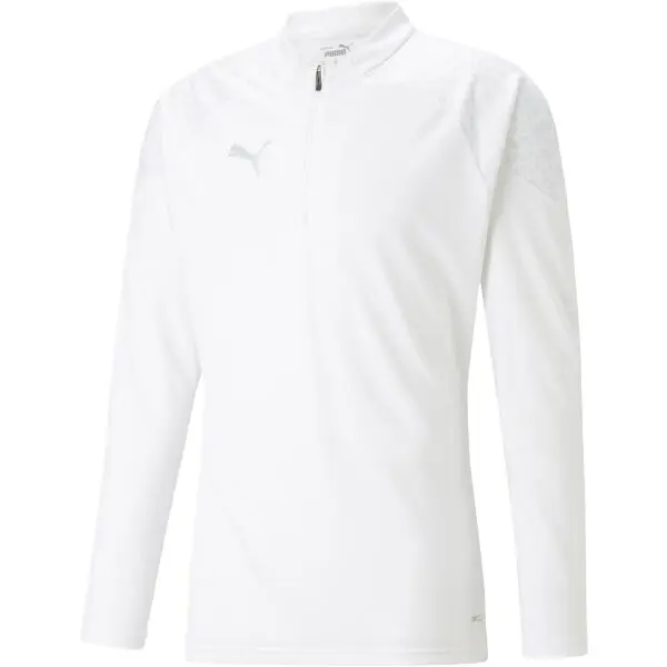 Puma Puma TEAMCUP TRAINING 1/4 ZIP TOP Мъжко спортно горнище, бяло, размер