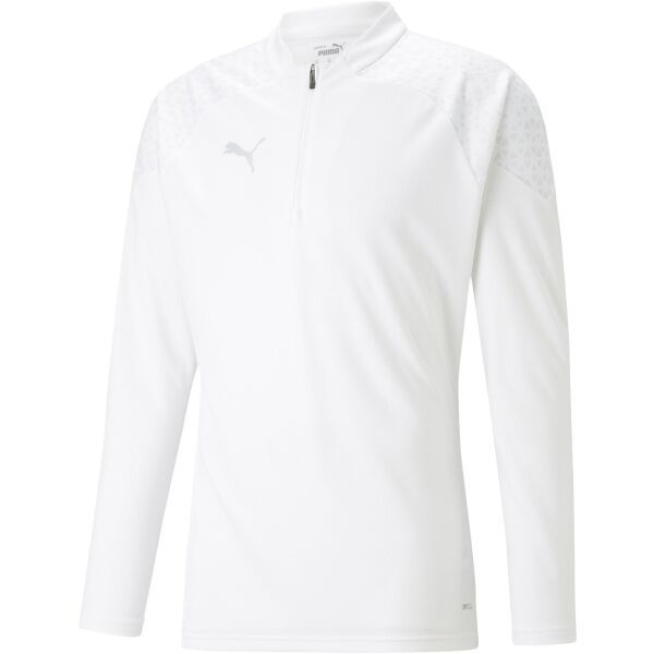 Puma Puma TEAMCUP TRAINING 1/4 ZIP TOP Мъжко спортно горнище, бяло, размер