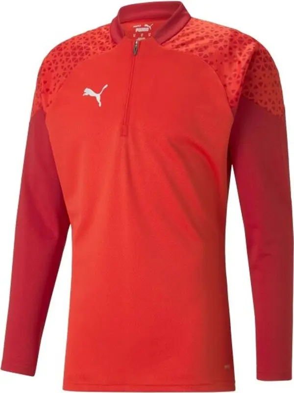 Puma Puma TEAMCUP TRAINING 1/4 ZIP TOP Мъжко спортно горнище, червено, размер