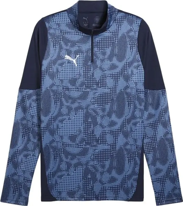 Puma Puma TEAMCUP TRAINING 1/4 ZIP TOP Мъжко спортно горнище, синьо, размер