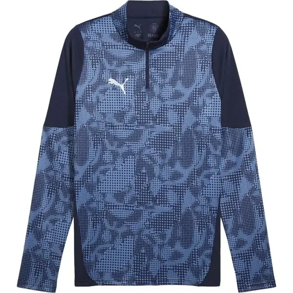 Puma Puma TEAMCUP TRAINING 1/4 ZIP TOP Мъжко спортно горнище, синьо, размер