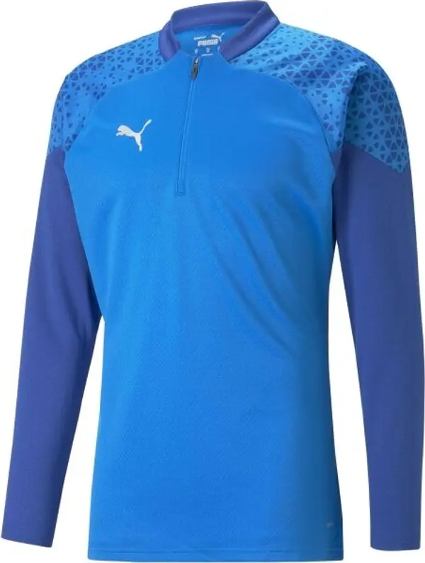 Puma Puma TEAMCUP TRAINING 1/4 ZIP TOP Мъжко спортно горнище, синьо, размер