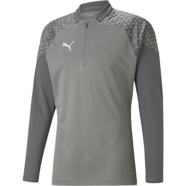 Puma Puma TEAMCUP TRAINING 1/4 ZIP TOP Мъжко спортно горнище, сиво, размер