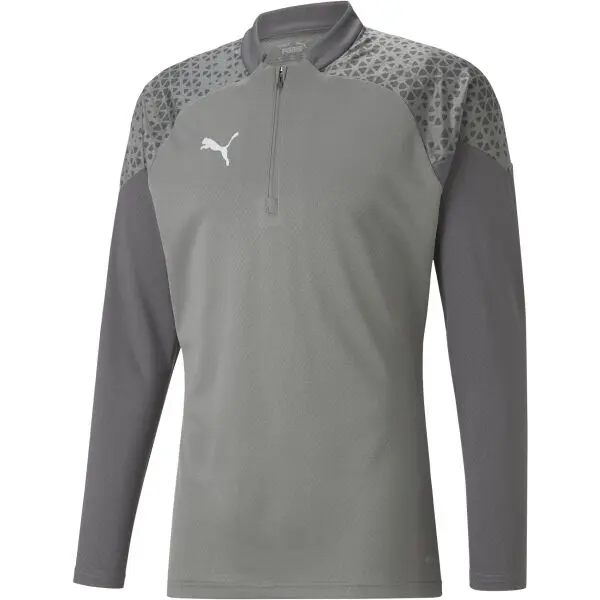 Puma Puma TEAMCUP TRAINING 1/4 ZIP TOP Мъжко спортно горнище, сиво, размер