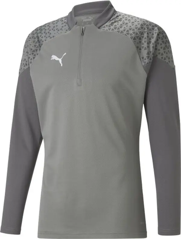 Puma Puma TEAMCUP TRAINING 1/4 ZIP TOP Мъжко спортно горнище, сиво, размер