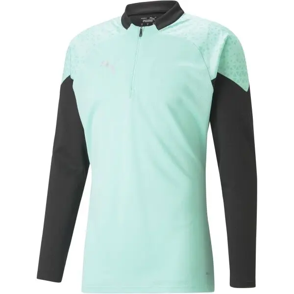 Puma Puma TEAMCUP TRAINING 1/4 ZIP TOP Мъжко спортно горнище, светло-зелено, размер