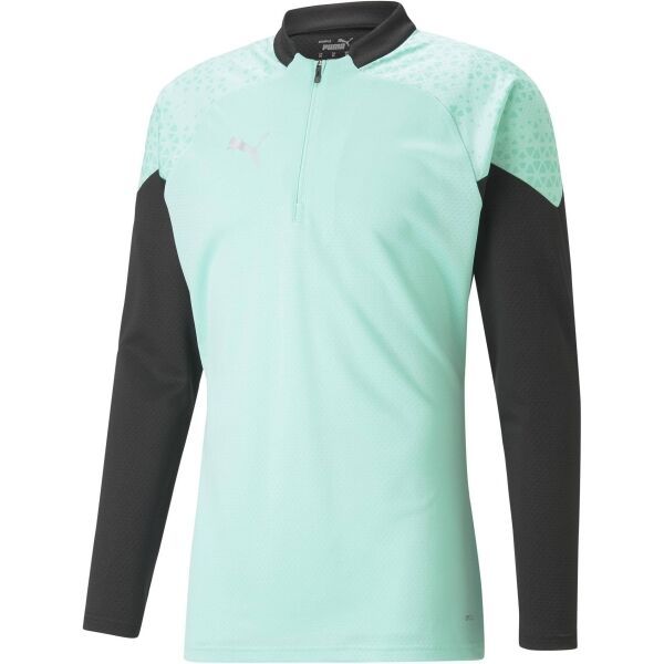 Puma Puma TEAMCUP TRAINING 1/4 ZIP TOP Мъжко спортно горнище, светло-зелено, размер