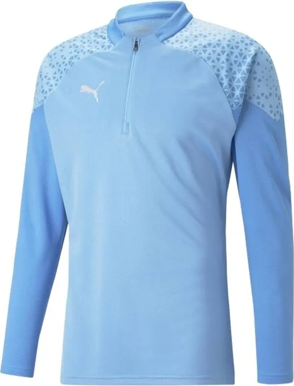 Puma Puma TEAMCUP TRAINING 1/4 ZIP TOP Мъжко спортно горнище, светлосиньо, размер