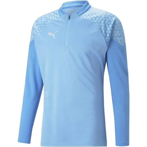 Puma Puma TEAMCUP TRAINING 1/4 ZIP TOP Мъжко спортно горнище, светлосиньо, размер