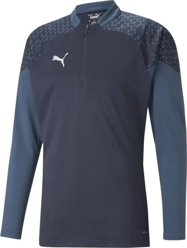Puma Puma TEAMCUP TRAINING 1/4 ZIP TOP Мъжко спортно горнище, тъмносин, размер