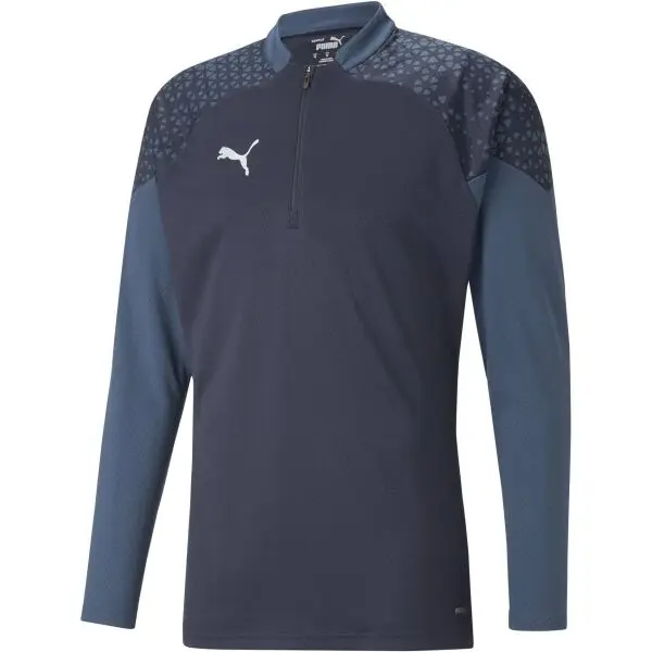 Puma Puma TEAMCUP TRAINING 1/4 ZIP TOP Мъжко спортно горнище, тъмносин, размер