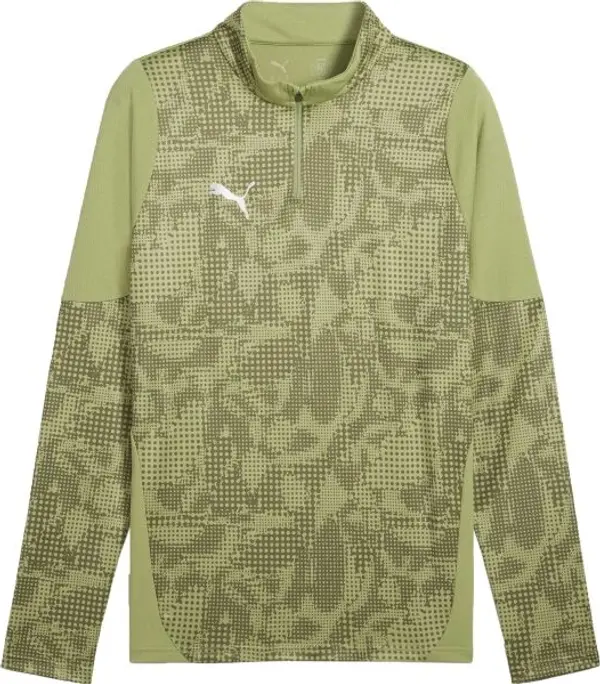 Puma Puma TEAMCUP TRAINING 1/4 ZIP TOP Мъжко спортно горнище, зелено, размер