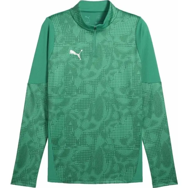 Puma Puma TEAMCUP TRAINING 1/4 ZIP TOP Мъжко спортно горнище, зелено, размер