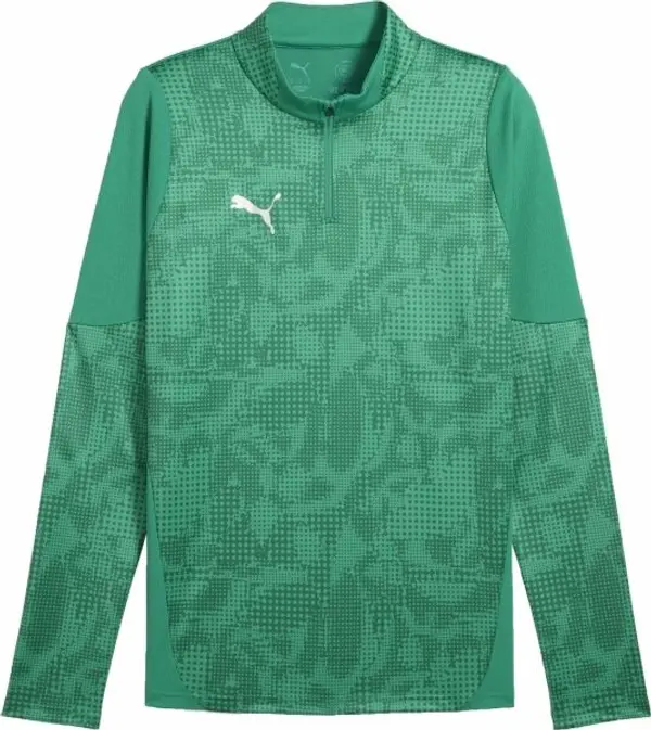 Puma Puma TEAMCUP TRAINING 1/4 ZIP TOP Мъжко спортно горнище, зелено, размер