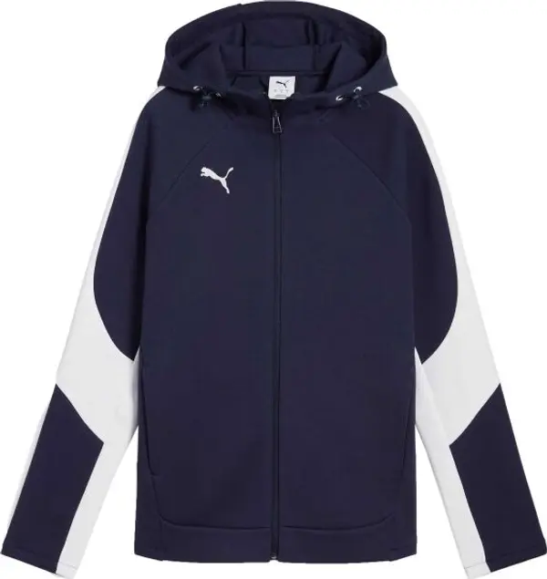 Puma Puma TEAMEVOSTRIPE HOODED JACKET W Дамско спортно яке, тъмносин, размер