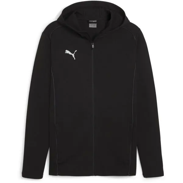 Puma Puma TEAMFINAL CASUALS HOODED JACKET Мъжко спортно горнище, черно, размер XXXL