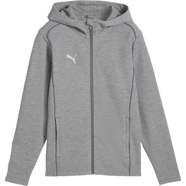 Puma Puma TEAMFINAL CASUALS HOODED JACKET Мъжко спортно горнище, сиво, размер