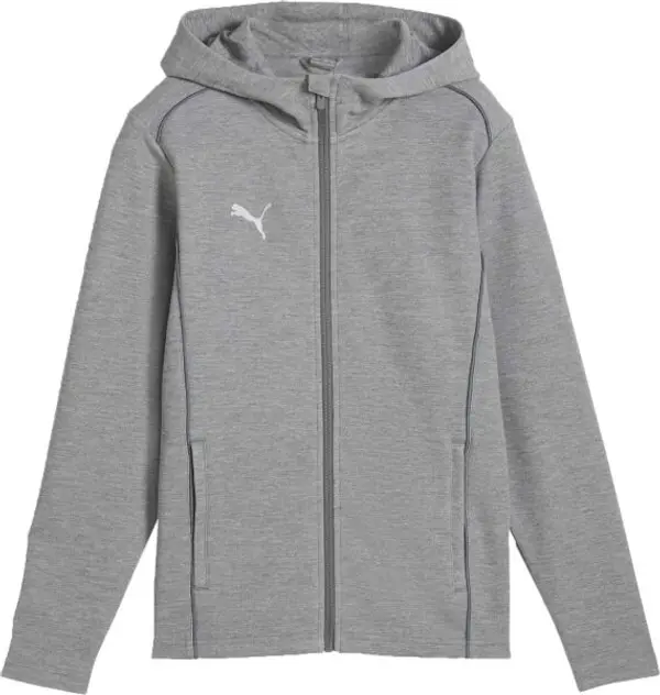 Puma Puma TEAMFINAL CASUALS HOODED JACKET Мъжко спортно горнище, сиво, размер