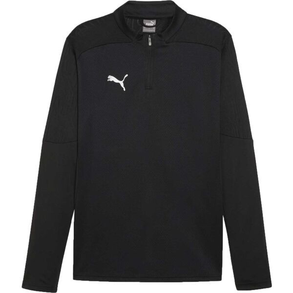 Puma Puma TEAMFINAL TRAINING 1/4 ZIP Мъжка футболна блуза, черно, размер