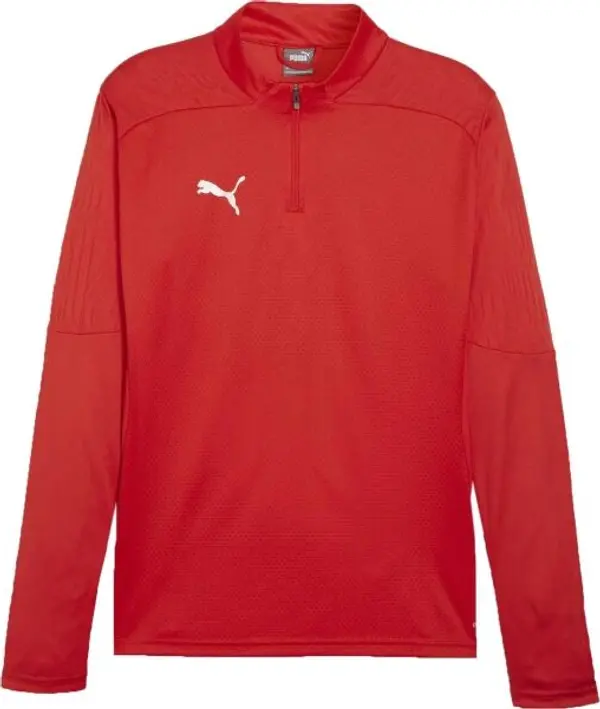 Puma Puma TEAMFINAL TRAINING 1/4 ZIP Мъжка футболна блуза, червено, размер